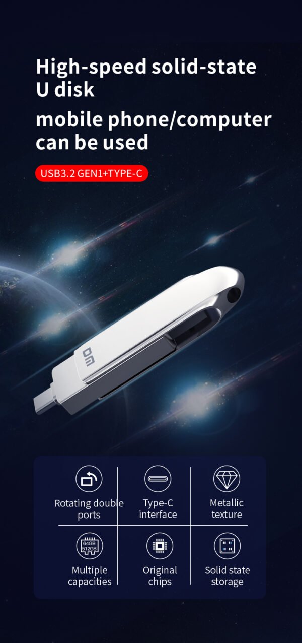 Clé USB 3.2 type C Dynon Metrics 64go, 128go ou 256 Go
